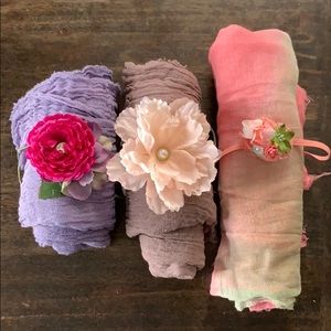 Cheesecloth - headband - photo prop bundle